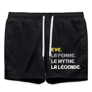 EVE LA FEMME LE MYTHE LA LEGENDE - Short de bain - noir - Devant - AI Model Male 185 light (185cm)