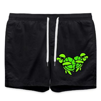2 Tortues d’eau Dabbing Dab Dance Lunettes de soleil - Short de bain - noir - Devant - AI Model Male 185 light (185cm)