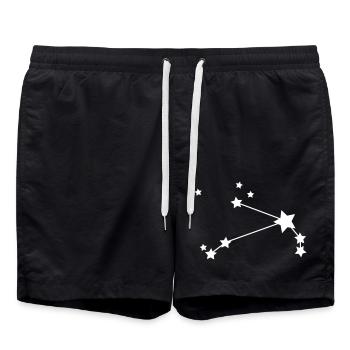 Sternzeichen: Widder Sternkonstellation - Badeshorts - Schwarz - Vorne - AI Model Male 185 light (185cm)