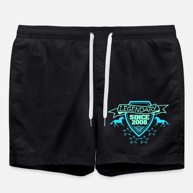 Pferd 2008 - Badeshorts - Schwarz