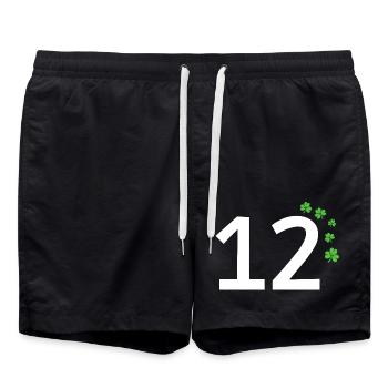 12 - Badeshorts - Schwarz - Vorne - AI Model Male 185 light (185cm)