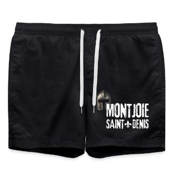 Monjoie Saint Denis Lys Chevalier de France - Short de bain - noir - Devant - AI Model Male 185 light (185cm)