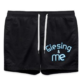 Giesing und ich - Badeshorts - Schwarz - Vorne - AI Model Male 185 light (185cm)