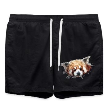 Panda - Badeshorts - Schwarz - Vorne - AI Model Male 185 light (185cm)
