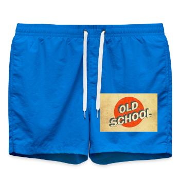 Old School Vintage Logo Poster - Badeshorts - Cobalt blue - Vorne