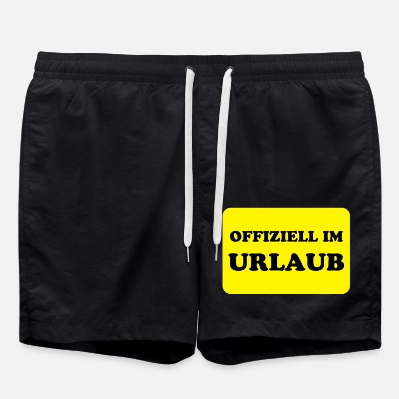 Urlaub - Badeshorts - Schwarz