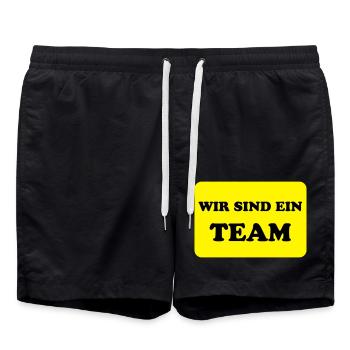 Team and Teamwork - Swim Trunks - black - Front - AI Model Male 185 light (185cm)