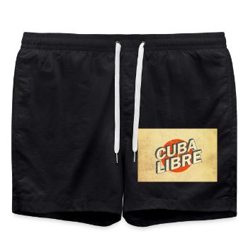 CUBA LIBRE retro vintage Poster - Badeshorts - Schwarz - Vorne - AI Model Male 185 light (185cm)