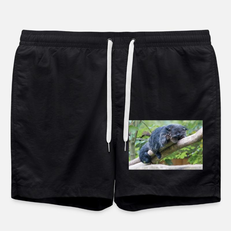 Binturong (Arctictis binturong) Martenbär - Swim Trunks - black