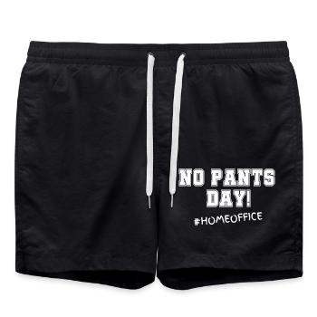 No Pants Day! #Homeoffice - Badeshorts - Schwarz - Vorne - AI Model Male 185 light (185cm)