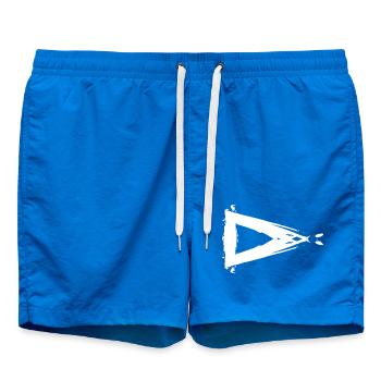 Forme de pinceau design triangulaire math blanc - Short de bain - cobalt blue - Devant