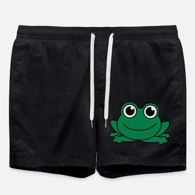 Mignon petit bébé grenouille - Short de bain - noir