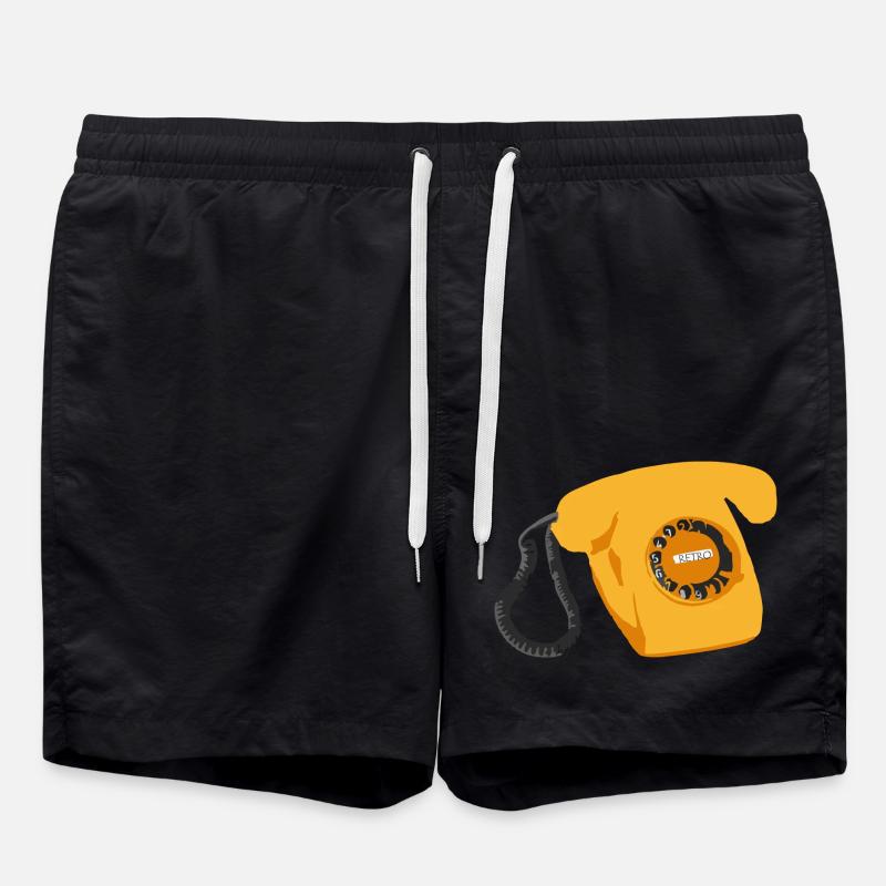 Téléphone Rétro - Short de bain - noir