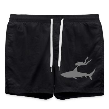 requin - Short de bain - noir - Devant - AI Model Male 185 light (185cm)