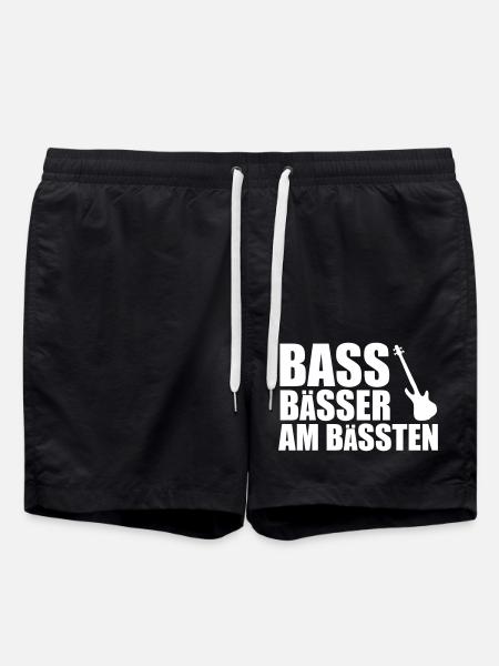 Bass Player Gift BASS BÄSSER AM BÄSSTEN Bassist - Badeshorts - Schwarz