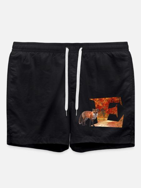 e herbstwald mit fuchs - Badeshorts - Schwarz