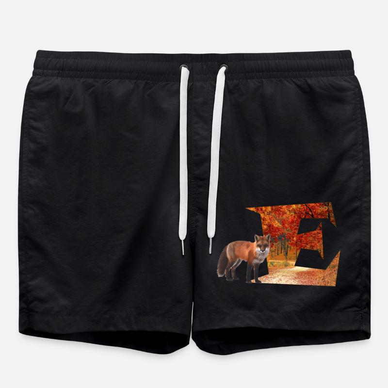 e herbstwald mit fuchs - Badeshorts - Schwarz