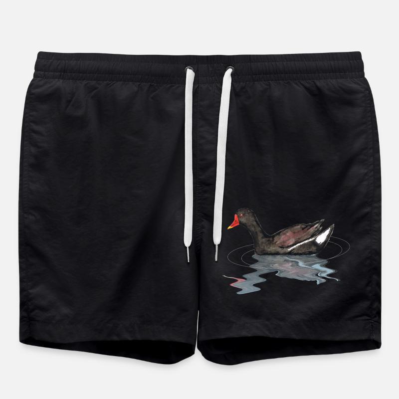 Moorhen - Swim Trunks - black