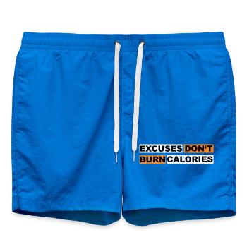 Les excuses ne brûlent pas les calories motivation inscription - Short de bain - cobalt blue - Devant