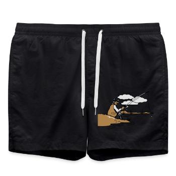 relax rivage pêche - Short de bain - noir - Devant - AI Model Male 185 light (185cm)