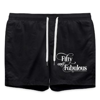 Fifty - Swim Trunks - black - Front - AI Model Male 185 light (185cm)