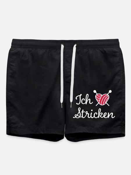 stricken - Badeshorts - Schwarz