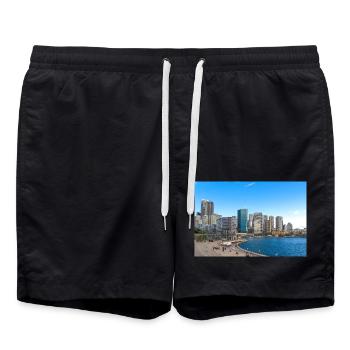 Skyline Sydney Harbor in New South Wales Australia - Badeshorts - Schwarz - Vorne - AI Model Male 185 light (185cm)