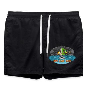 Spi am eus! - Badeshorts - Schwarz - Vorne - AI Model Male 185 light (185cm)