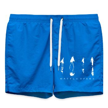 Wattloopers white - Swim Trunks - cobalt blue - Front