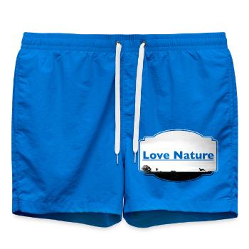 Love Nature schwarz/weiß - Badeshorts - Cobalt blue - Vorne