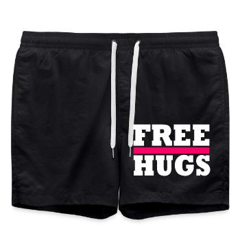 Free Hugs - Short de bain - noir - Devant - AI Model Male 185 light (185cm)