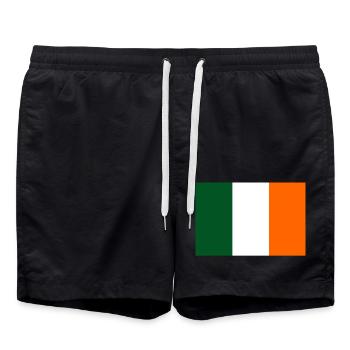 Drapeau de l’Irlande - Short de bain - noir - Devant - AI Model Male 185 light (185cm)