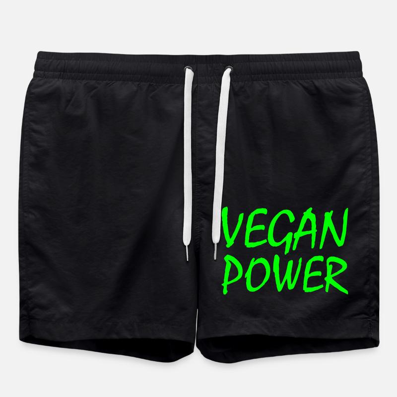 Vegan power - Swim Trunks - black
