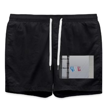 Flugtreffen in Patrouille de France - Badeshorts - Schwarz - Vorne - AI Model Male 185 light (185cm)