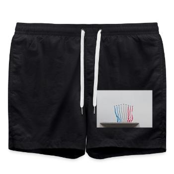 Patrouille de France meeting aérien - Short de bain - noir - Devant - AI Model Male 185 light (185cm)