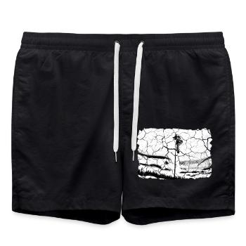 Nature tree - Swim Trunks - black - Front - AI Model Male 185 light (185cm)