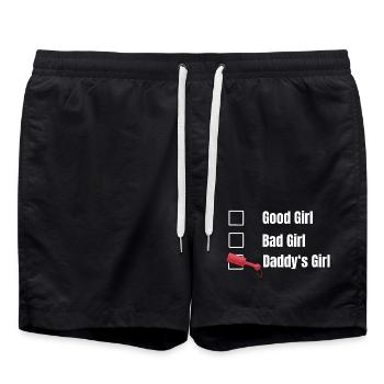 Good Girl Bad Girl Daddy's Girl - Badeshorts - Schwarz - Vorne - AI Model Male 185 light (185cm)