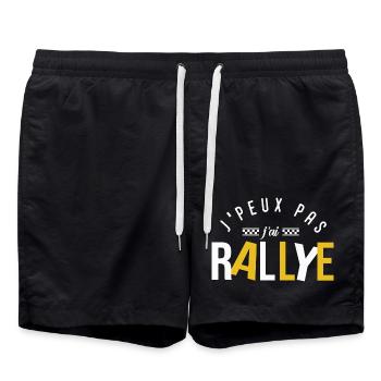 Je peux pas j'ai RALLYE - Short de bain - noir - Devant - AI Model Male 185 light (185cm)