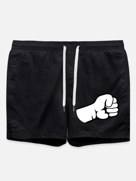 Geballte Faust Design - Badeshorts - Schwarz