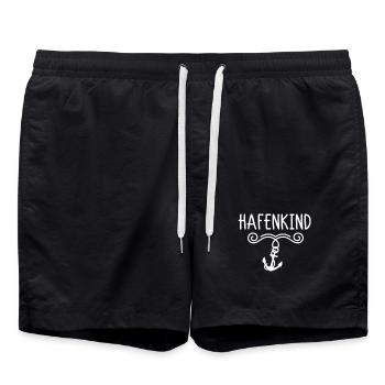 Hafenkind - Badeshorts - Schwarz - Vorne - AI Model Male 185 light (185cm)