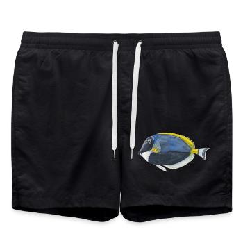 Blue Surgeonfish Snorkeling Fish Aquarium Reef - Short de bain - noir - Devant - AI Model Male 185 light (185cm)