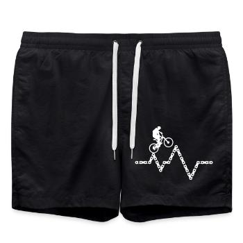 MTB - Chain - Heartbeat - Heartbeat - Swim Trunks - black - Front - AI Model Male 185 light (185cm)