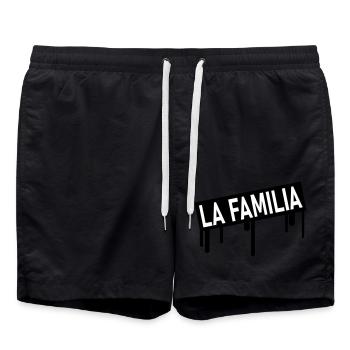 La Familia Graffiti - Swim Trunks - black - Front - AI Model Male 185 light (185cm)