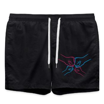 Poings 2 enfants - Short de bain - noir - Devant - AI Model Male 185 light (185cm)