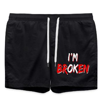 I'm Broken I'm Ok für Frauen und Männer - Badeshorts - Schwarz - Vorne - AI Model Male 185 light (185cm)