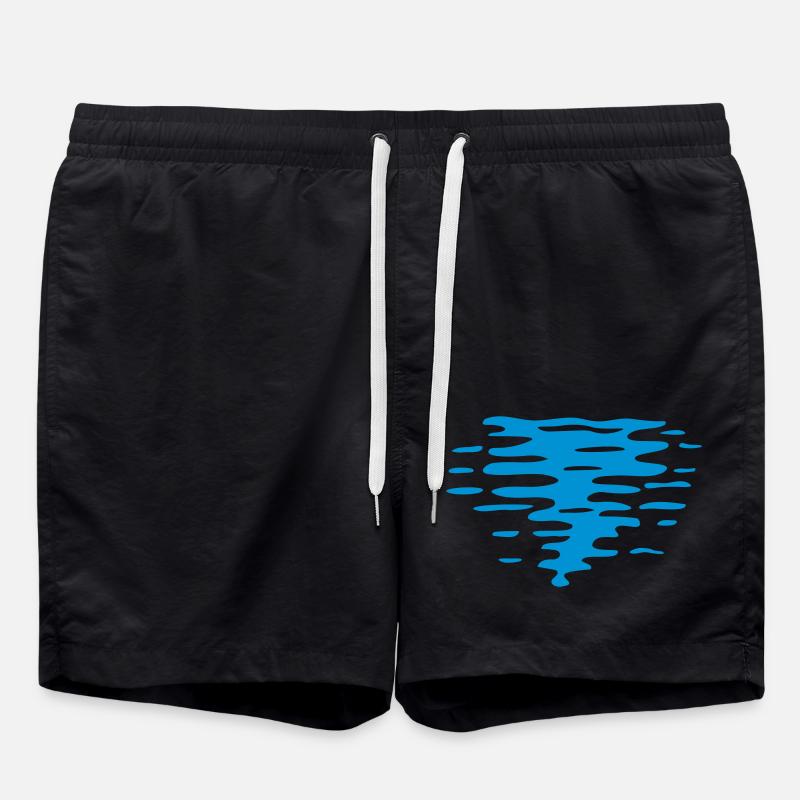 Water Reflection Waves - Swim Trunks - black