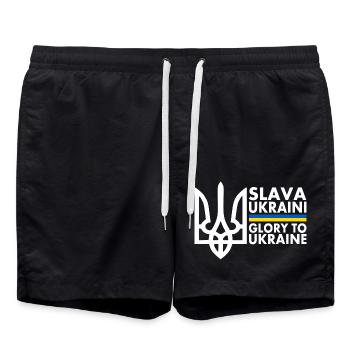 Slava ukraini - Badeshorts - Schwarz - Vorne - AI Model Male 185 light (185cm)