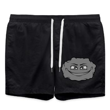 Evil Cartoon Stone - Swim Trunks - black - Front - AI Model Male 185 light (185cm)