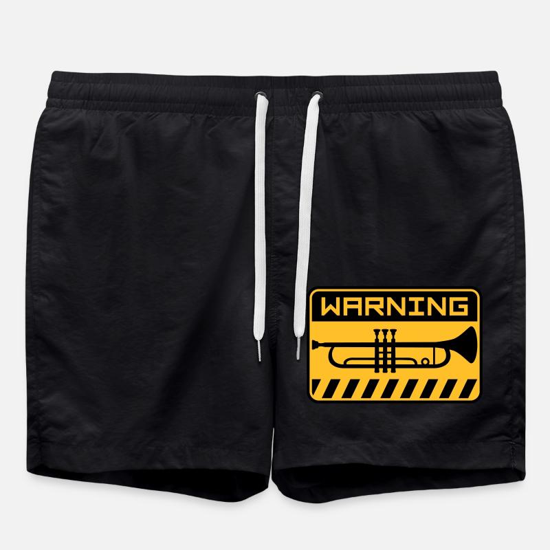 Warning Trumpet Music - Swim Trunks - black