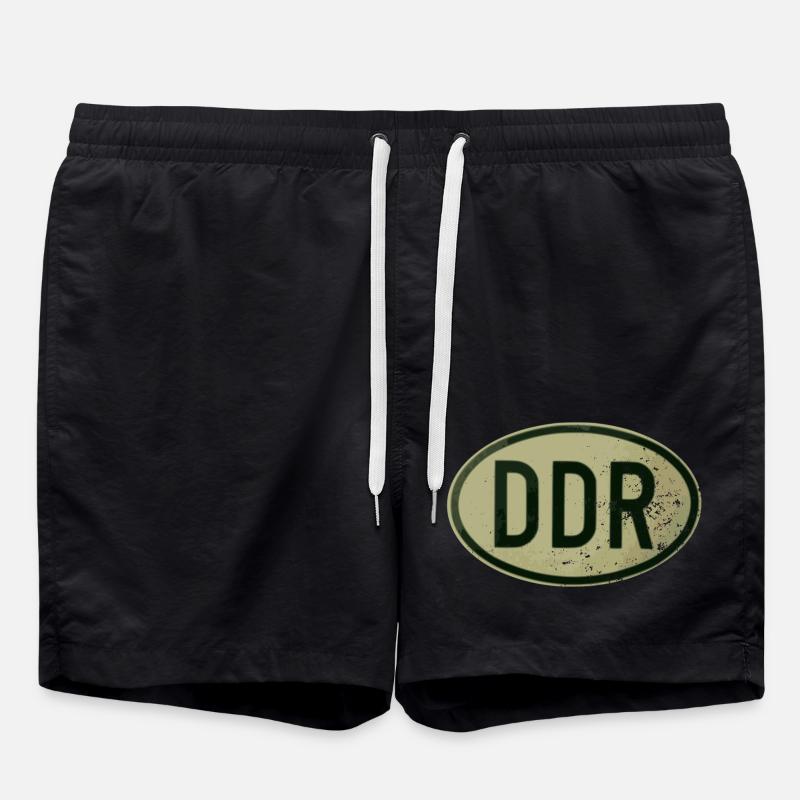 DDR - Retro - Ostalgie - Badeshorts - Schwarz